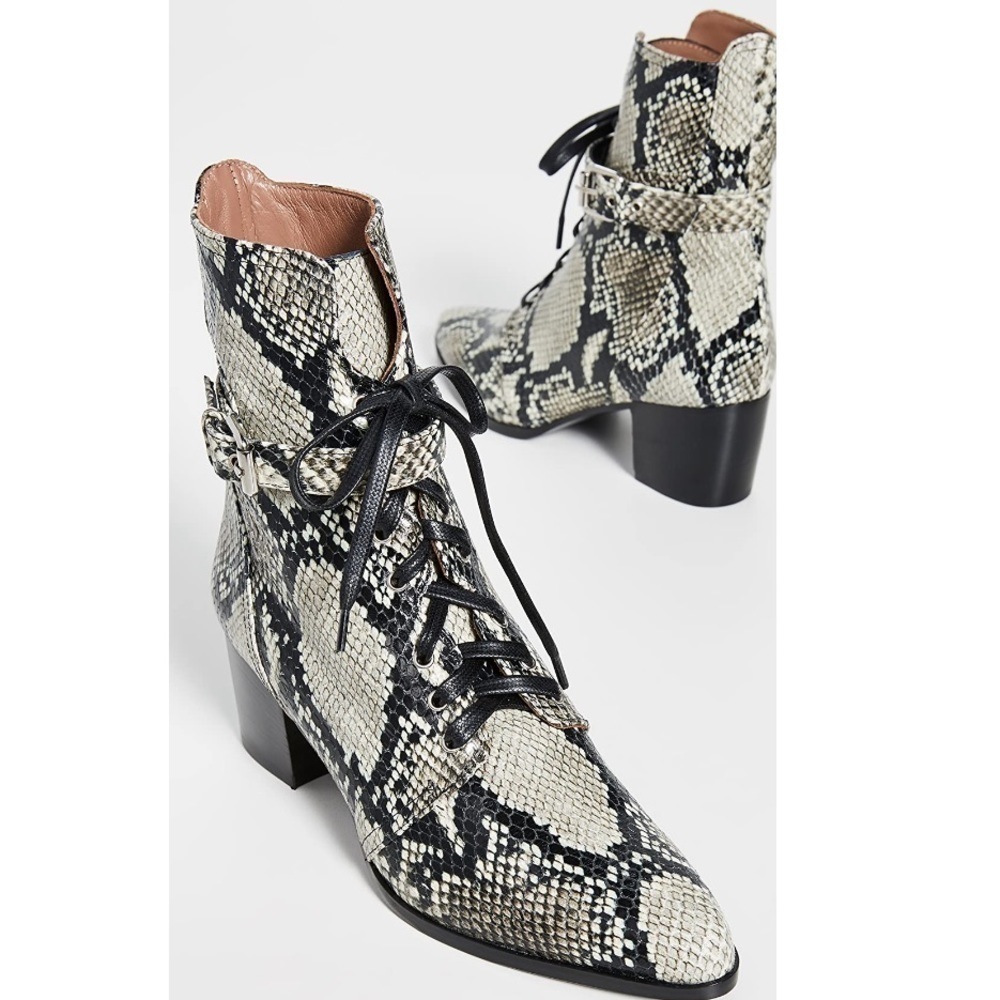 Tabitha Simmons | Porter Snakeskin Lace Up Boots